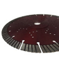 Hot Press segmented turbo diamond saw blade for dry cutting granite /45pcs cooling holes